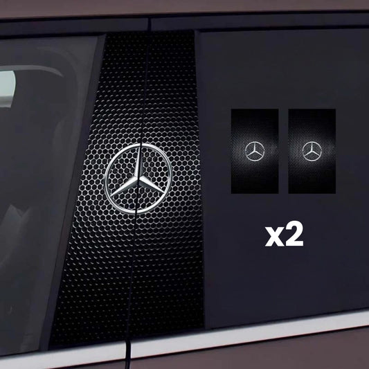 2x Autoraamstickers met logo